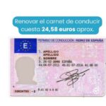 cuánto cuesta renovar el carnet de conducir